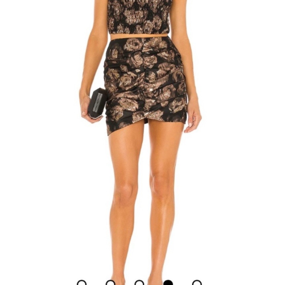Misa Anetta rose gold skirt